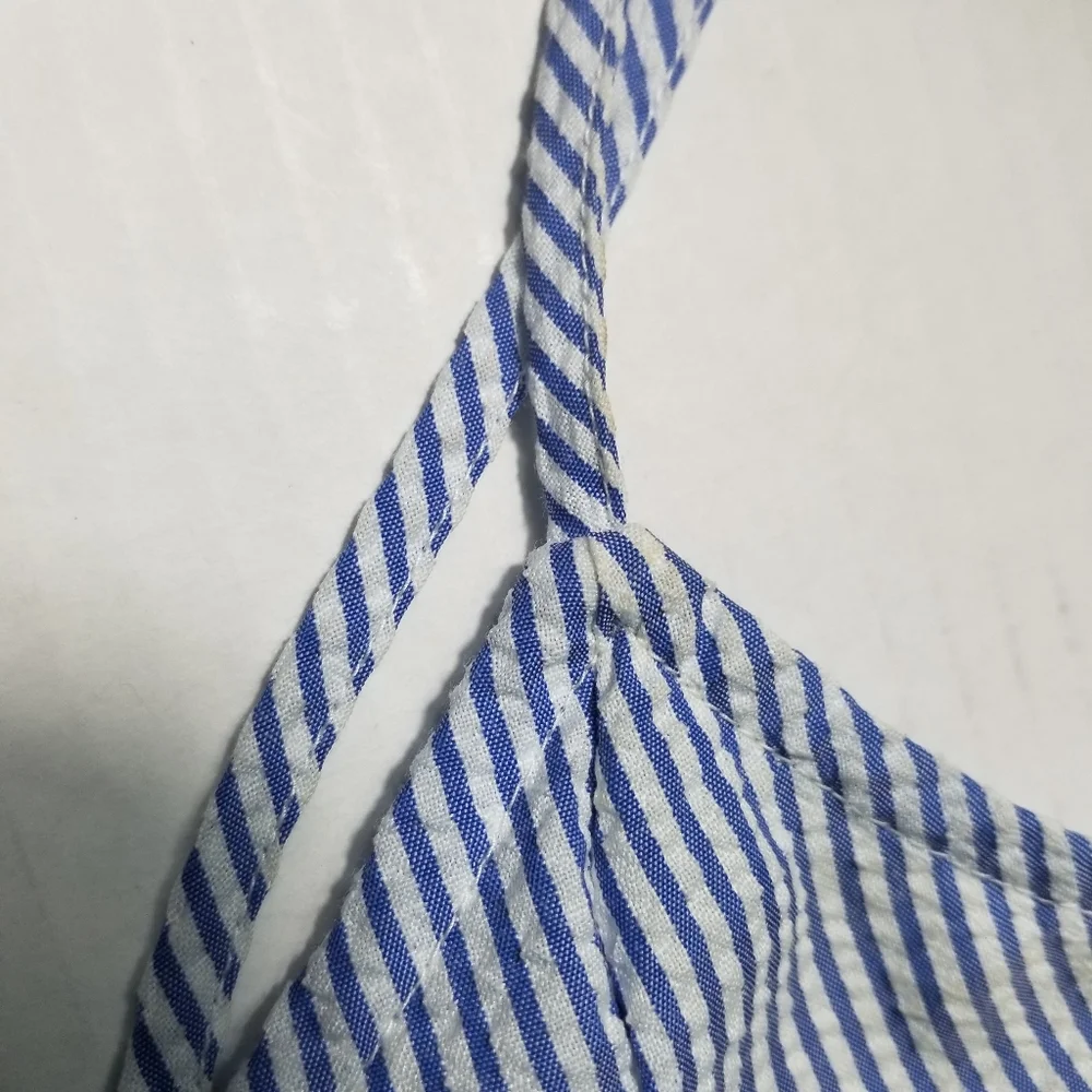 DIVIDED H&M BLUE AND WHITE STRIPED DRESS SIZE 0 - Picture 12 of 15